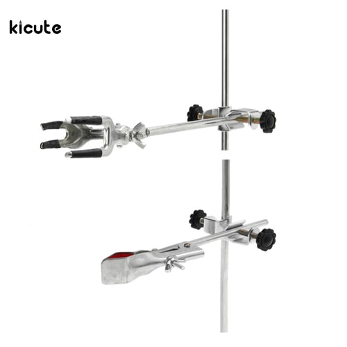 Three Prong Extension Lab Flask Clamp Beaker Clamp Multifunction Laboratory Clamp Chemistry Lab Stand for Cylindrical Glass Tube