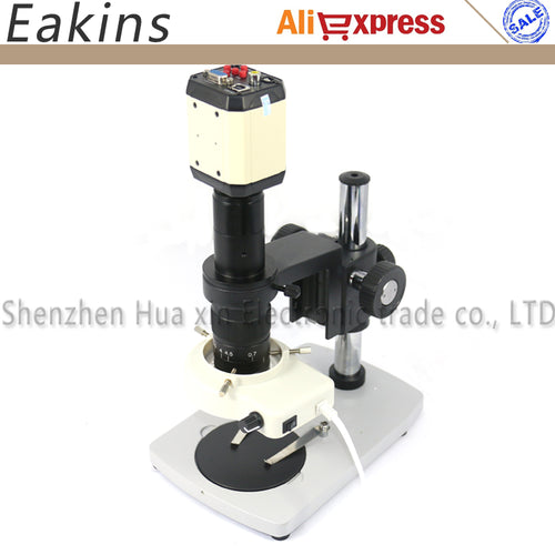AV VGA USB Video Microscope Camera for Industry Lab Video Recorder+180X C-mount Lens +56 LED Ring Light +Metal stand holder