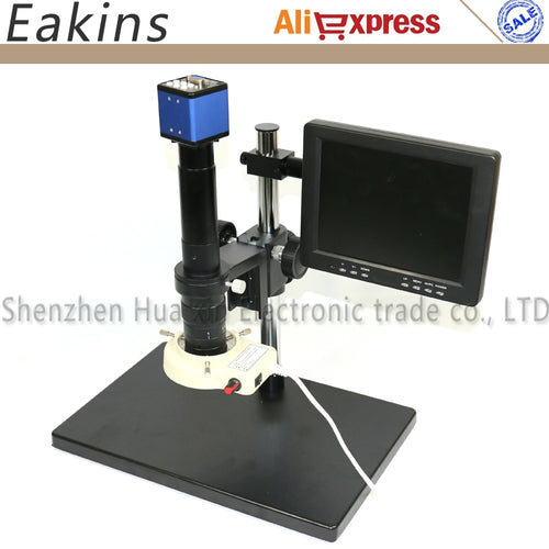 2.0MP Digital Industrial Microscope Camera VGA Video Output for Industry PCB Lab Microscope+300X Lens+Boom Table Stand