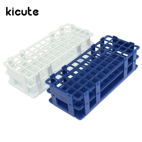 Kicute 60 Holes 16mm 3 Layers Plastic Test Tube Rack Holder Storage Stand Lab School Supplies Lab Equipment