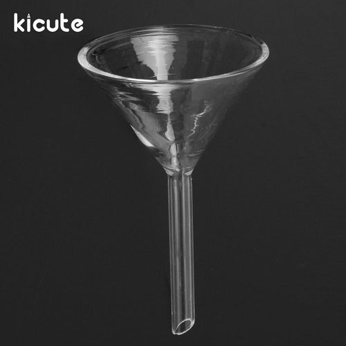 Kicute 1Pc Best Promotion 60mm Transparent Glass Triangle Funnel Lab Glassware Laboraotry Chemistry Educational Stationery