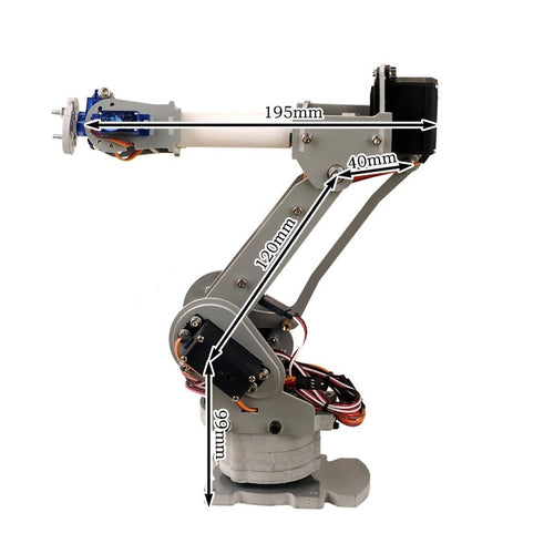 6DOF controlled 6-axis parallel-mechanism laser cut  robot arm PalletPack industrial robot arm arduino