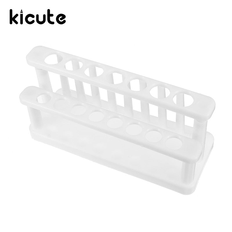 Kicute Plastic Test Tube Rack 15 Holes and 9 Pins Holder Support Burette Stand Lab Test Tube Stand Shelf School Supplies