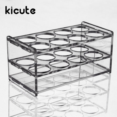Kicute 8 Holes Plastic Test Tube Rack Testing Tubes Holder Storage Stand Test tube Stand Shelf Lab School Supplies 145*70*70mm