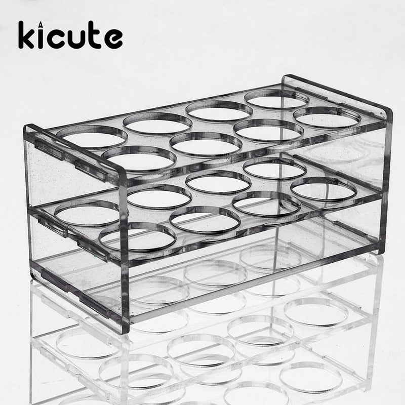 Kicute 8 Holes Plastic Test Tube Rack Testing Tubes Holder Storage Stand Test tube Stand Shelf Lab School Supplies 145*70*70mm