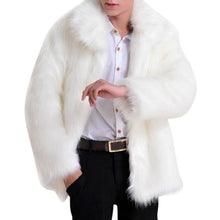 Load image into Gallery viewer, 2017 male Faux Fur Fashion Hair Jacket Overcoat Lady Jacket Men&#39;s Faux Leather Luxury Jackets Men Parker Luxury Fur Coat Feature