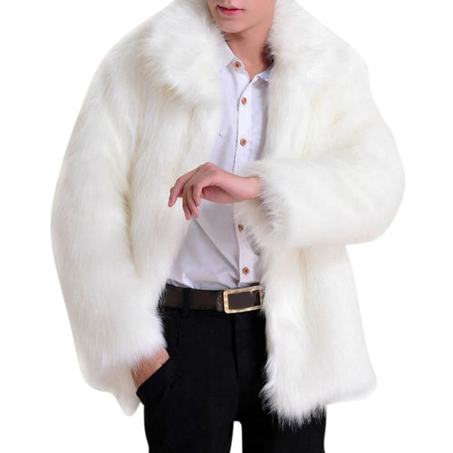 2017 male Faux Fur Fashion Hair Jacket Overcoat Lady Jacket Men's Faux Leather Luxury Jackets Men Parker Luxury Fur Coat Feature