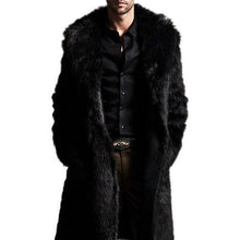 Load image into Gallery viewer, Long Oversized Mens Cashmere Trench Coat 2017 Winter Thick Warm Faux Fox Fur Jackets Plus Size Fluffy Fur Overcoat Manteau Homme