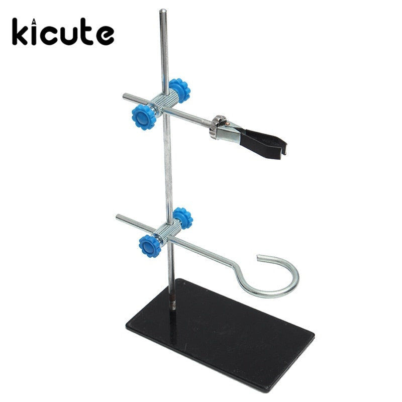 Kicute 1pcs 30cm High Retort StandIron Stand With Clamp Clip Lab Ring Stand Equipment Laboratory School Education Supplies