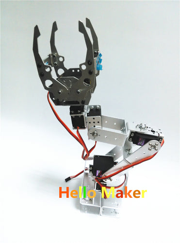 Hello Maker H395 Abb Industrial Robot Mechanical Arm 100% Alloy Six degrees of freedom Robot Arm Rack with 6 Servos