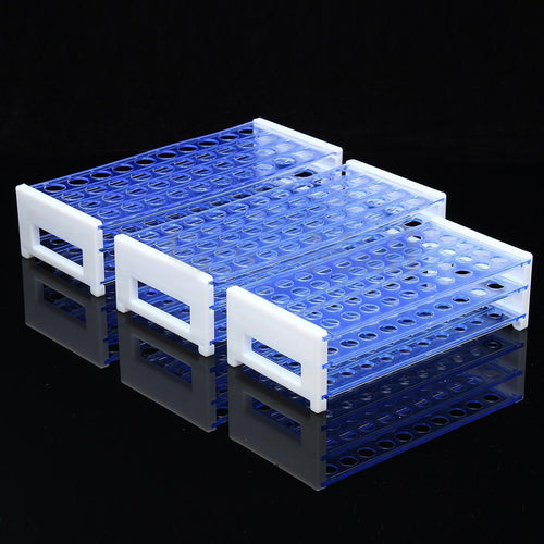 1pc 3 Layers Mayitr Plastic Lab Test Tube Rack Holder Centrifugal Pipe Stand for 13/16/18mm Wide Test Tube With 40/50 Hole