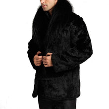 Load image into Gallery viewer, 2017  Men Unisex Faux Leather Winter Autumn Solid High Quality Fashion Warm Artificial Fur Coat Winter Jacket 2017