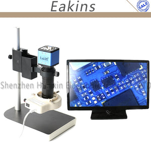 2.0MP 1/3" VGA Digital Industrial Video Microscope Camera Set+100X C-Mount Lens+56 LED Ring Light+Stand For PCB /Lab Repair