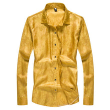 Load image into Gallery viewer, LASPERAL Casual Long Sleeve Men Shirts 2018 Fashion Flower Print Slim Fit Dress Shirts Bright Silk Slim Fit Male Shirts Tops