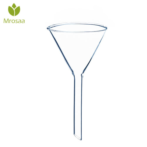 High Quality Mrosaa 1Pc 60mm Transparent Glass Triangle Funnel Lab Glassware Laboraotry Chemistry Educational Stationery