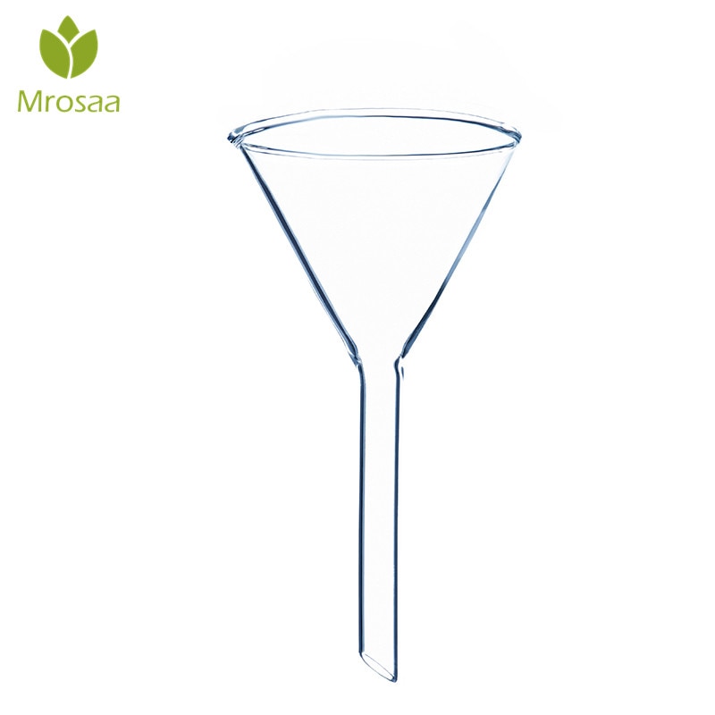High Quality Mrosaa 1Pc 60mm Transparent Glass Triangle Funnel Lab Glassware Laboraotry Chemistry Educational Stationery