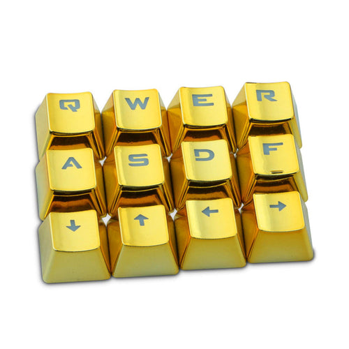 Mechanical Keyboard Caps PBT Plating Electroplate 12Pcs Keycap For Game Machine