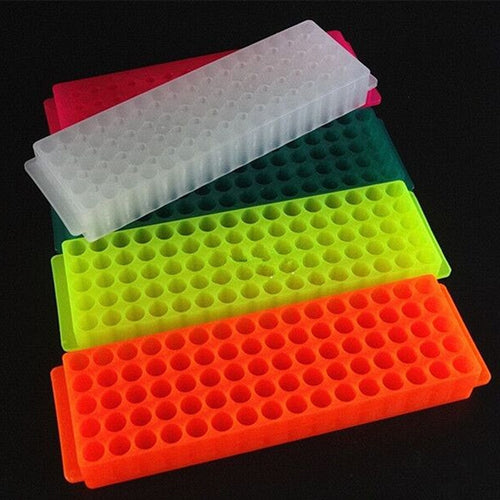 80 Place 0.2ml 1.5ml 2ml Micro Centrifuge Polypropylene Test Tube Rack Holder Stand Shelf Lab Supplies Color Randomly