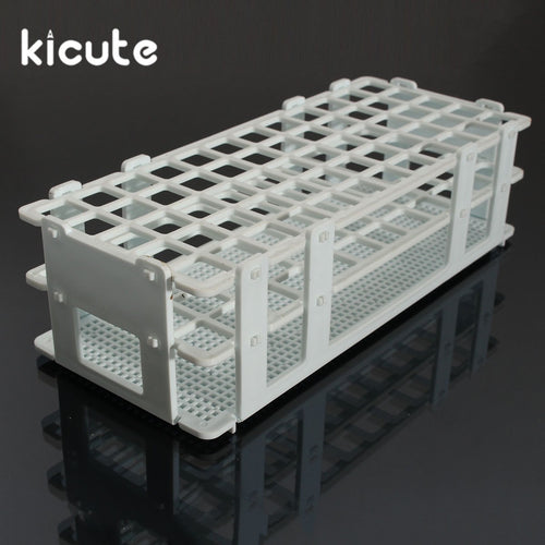 Kicute 60Holes 16mm 3 Layers Plastic Test Tube Rack Holder Support Burette Stand Laboratory Test tube Stand Shelf Lab Supplies