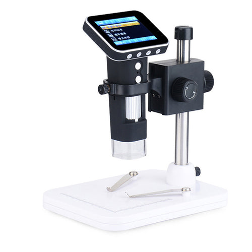 Digital Portable Handheld 500X Microscope 8 LEDs USB Magnifier 3.5 inch Display Video Camera with Holder