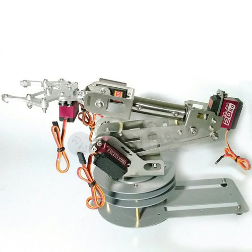 6 DOF CNC aluminum alloy 6-asix robotic arm frame ABB industrial robot model metal digital servo Non-slip base with Holder