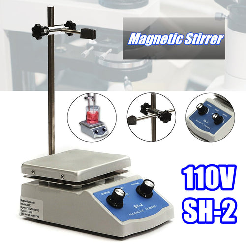 New Hot Plate Magnetic stirrer 110V/50Hz SH-2 Hot Plate Magnetic Stirring Machine Stir Healthcare Lab Stepless Adjustable