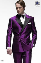 Load image into Gallery viewer, High Quality One Button Gold Groom Tuxedos Groomsmen Mens Wedding Suits Prom Bridegroom (Jacket+Pants+Girdle+Tie) NO:1007