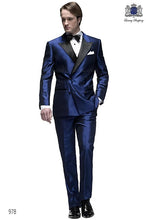 Load image into Gallery viewer, High Quality One Button Gold Groom Tuxedos Groomsmen Mens Wedding Suits Prom Bridegroom (Jacket+Pants+Girdle+Tie) NO:1007
