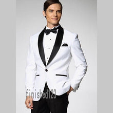 Load image into Gallery viewer, New Arrival One Button Gold Satin Groom Tuxedos Groomsmen Mens Wedding Suits Prom Bridegroom (Jacket+Pants+Girdle+Tie) NO:363