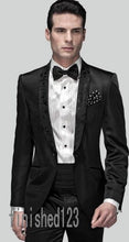 Load image into Gallery viewer, New Arrival One Button Gold Satin Groom Tuxedos Groomsmen Mens Wedding Suits Prom Bridegroom (Jacket+Pants+Girdle+Tie) NO:363