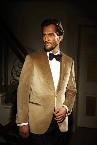 High Quality One Button Gold Groom Tuxedos Groomsmen Mens Wedding Suits Prom Bridegroom (Jacket+Pants+Tie) NO:1089