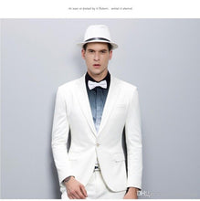 Load image into Gallery viewer, High Quality One Button Gold Groom Tuxedos Groomsmen Mens Wedding Suits Prom Bridegroom (Jacket+Pants+Tie) NO:1089