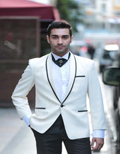 Load image into Gallery viewer, High Quality One Button Gold Groom Tuxedos Groomsmen Mens Wedding Suits Prom Bridegroom (Jacket+Pants+Tie) NO:1089