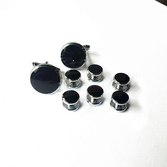 XDS03 Gold Color Classic Cufflinks Tuxedo Studs Set for Men