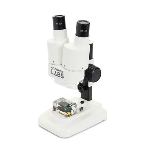 Professional Laboratory Binocular Stereo Microscope 10X LED High Power Magnifying Glass Clear