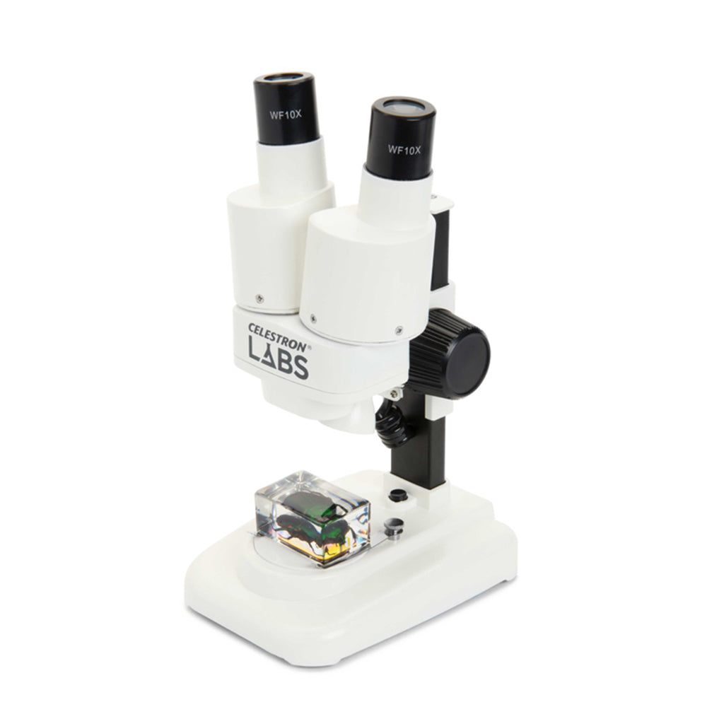 Professional Laboratory Binocular Stereo Microscope 10X LED High Power Magnifying Glass Clear