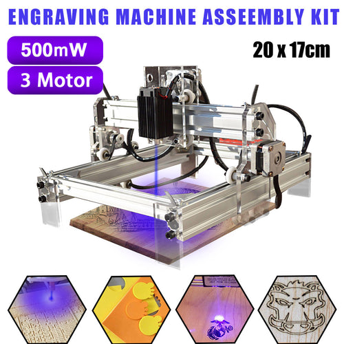 20x17cm Area 500mW Mini Laser Engraving Cutting Machine Printer Engraver DIY Kit