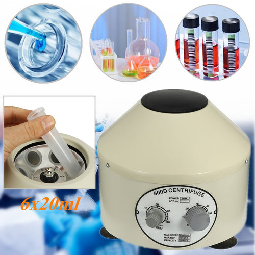 Lower-speed Desktop Laboratory Centrifugal Machine Electric Centrifuge 4000rpm US/EU Plug 110V/220V 800D Timing Separation
