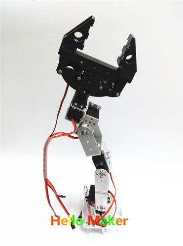 Hello Maker H365 Industrial Robot Mechanical Arm 100% Alloy Six degrees of freedom Robot Arm Rack with 6 Servos