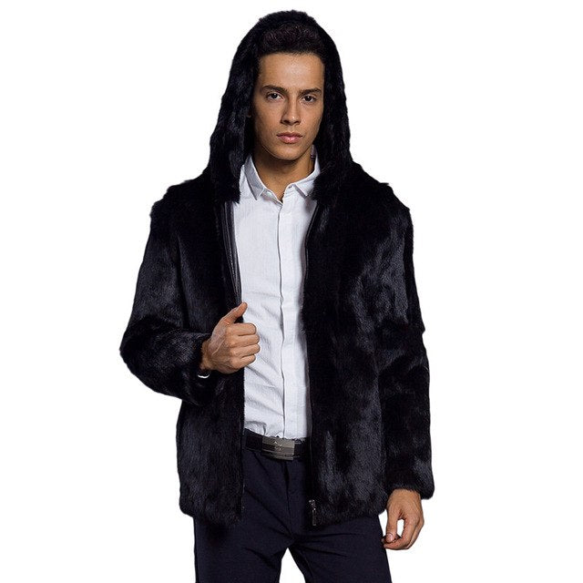 Thick Warm Mens Faux Fur Coat Plus Size Fluffy Fleece Jacket 2017 Winter Autumn Male Luxury Long Coat 3XL Chaquetones Hombre