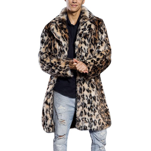 Sunfree Hot Selling Men Fashion Leopard Overcoat Handsome Men Worth Having Heren Winter Jassen Giacca Uomo Alfa Romeo 3L60