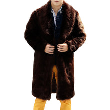 Load image into Gallery viewer, Mens Winter Warm Plus Thicker Long Coat Jacket Faux Fur Parka Outwear Cardigan  Winter Warm Plus Thicker Long Coat Faux Fur