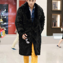 Load image into Gallery viewer, Mens Winter Warm Plus Thicker Long Coat Jacket Faux Fur Parka Outwear Cardigan  Winter Warm Plus Thicker Long Coat Faux Fur