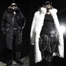 Load image into Gallery viewer, Winter Warm Men Jacket Windbreaker Black White Thicker Long Coat Jacket Faux Fur Parka Outwear Cardigan Long 30#AU24