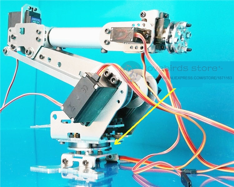 6 DOF CNC aluminum robotic arm frame ABB industrial robot model 6-asix robot arm 6 servos
