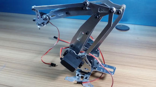 Industrial Robot 528R Mechanical Arm 100% Alloy Manipulator 6-Axis Robot arm For RC Tank Chassis Rack with 4 Servos Freeship