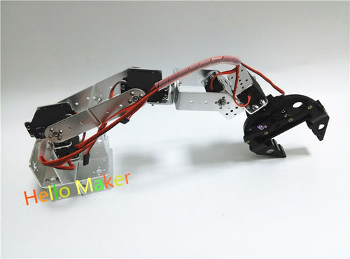 Hello Maker H365  Industrial Robot Mechanical Arm 100% Alloy Six degrees of freedom Robot Arm Rack with 6 Servos