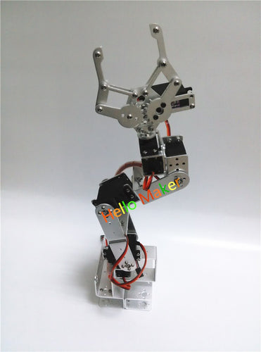 Hello Maker H335 Industrial Robot Mechanical Arm 100% Alloy Six degrees of freedom Robot Arm Rack with 6 Servos