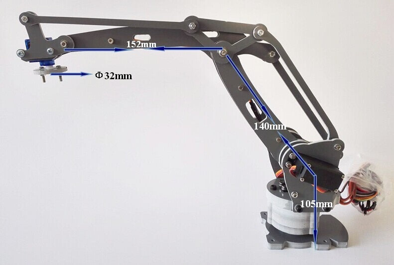 freeshipping The Newest 4 Axis Robotic Arm 4 Dof Mechanical Manipulator Stacker Servo IRB460 Industrial Manipulator Model RC Toy