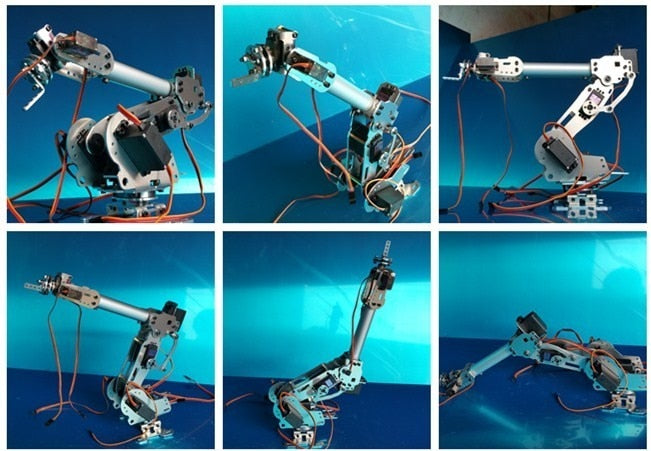 RC Metal Manipulator 6 DOF Robot Arm Model Full High Torque Servo Robot Control Parts for DIY Industrial Robot Arm Development